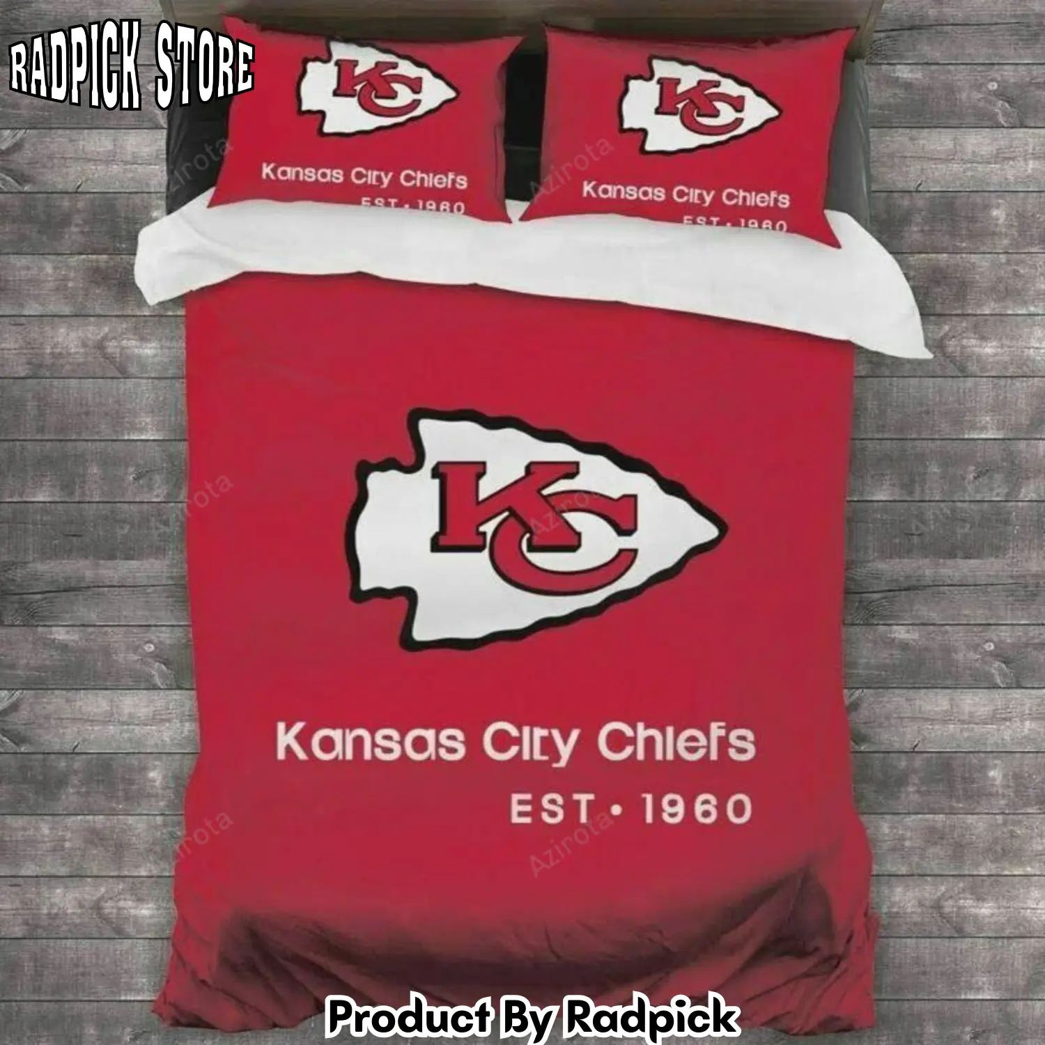 Radpick v6 kansas city chiefs fans team duvet cover quilt cover pillowcase bedding set rp327531